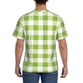 thumbnail image 2 of Rocae White Green Plaid for Men's Moisture-Wicking Crew Tee - T-Shirt for Sports, Outdoor Activities, and Casual WearX-Large, 2 of 9