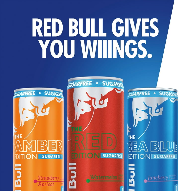 レッドブル96本(4box) Red Bull Energy Drink Sugarfree Variety Pack, Red, Amber