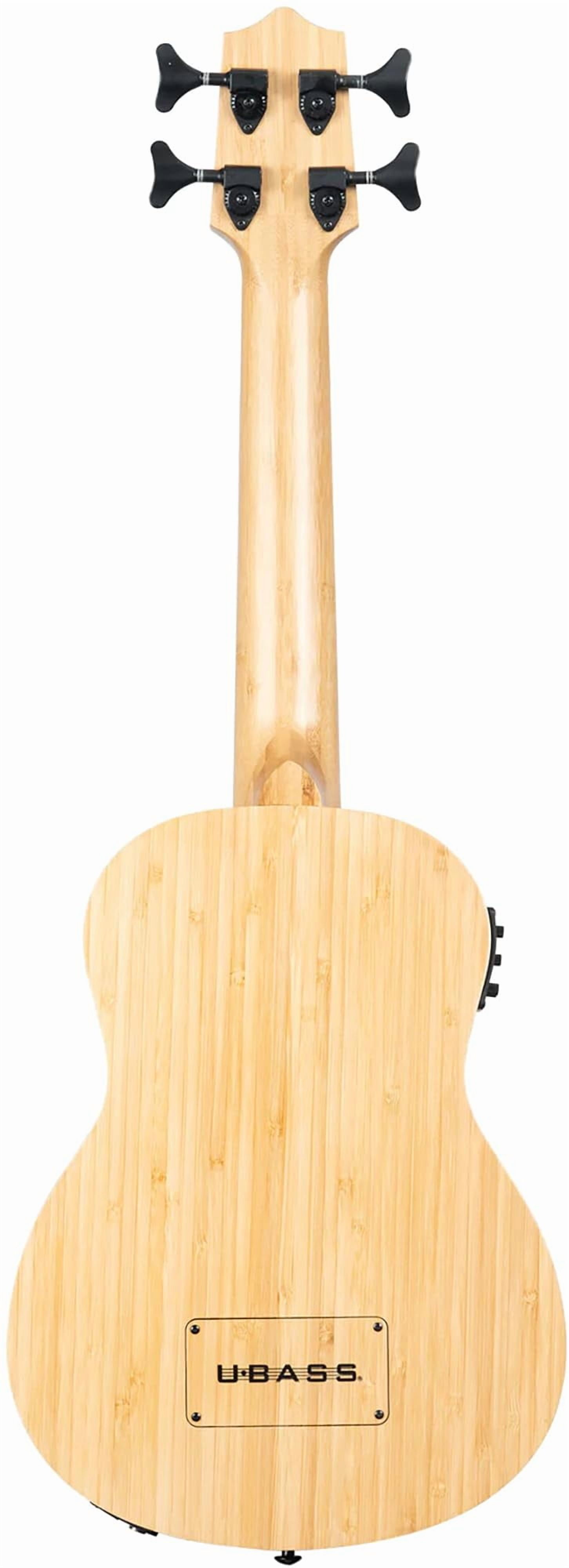 Kala UBASS-BMB-FS Bamboo Fretted Acoustic-Electric U-Bass Bundle with Case, Tuner, Austin Bazaar Instructional DVD, and Polishing Cloth