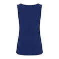 thumbnail image 7 of AKOEE Plus Size Tank Tops for Women Side Split Hem Casual Crewneck Summer Base Tee Sleeveless Plain Tshirts (3XL, Blue), 7 of 7