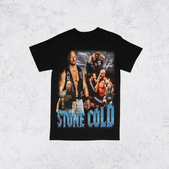 Vintage 90s Stone Cold Shirt Steve Austin WWF Wrestling Homage Retro Classic Graphic Tee Bootleg Bestseller Unisex Sport Gift