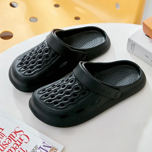 Sandalias Verano Casual Zuecos de jardín Zapatos Zapatos al aire libre Antideslizante Suela gruesa Zapatillas de playa sin tacones Zapatos Croxie para mujer