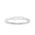 thumbnail image 3 of Simulated Cubic Zirconia Size-5 Half Eternity Ring Wedding Engagement Rope Band 925 Sterling Silver, 3 of 7