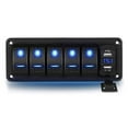 thumbnail image 3 of Sidaley Panel de interruptores automotrices de aluminio portátil Universal barcos ATV remolque IP65 impermeable anticorrosivo 5 paneles parte Bombillas para automóviles, 3 of 6