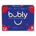 thumbnail image 2 of Bubly Blueberry Pomegranate Sparkling Water 355 mL, pack of 12, 2 of 8
