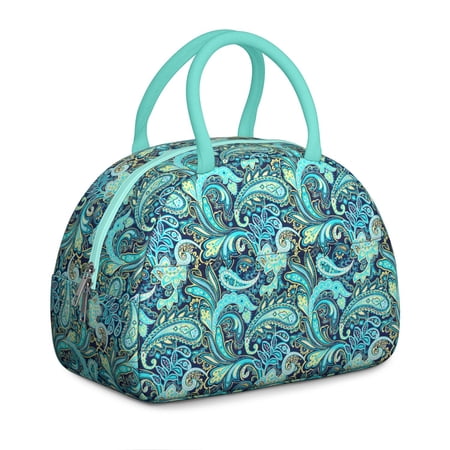 Boho Lunch Bag for Women Insulated Lunch Tote with Leakproof Interior Vintage Ethnic Tribal Style Large Capacity Reusable Food Cooler for Work or School