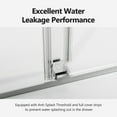 thumbnail image 5 of 68-72" x 76" Frameless Double Sliding Soft-Close Shower Door, 3/8" (10mm) SGCC Tempered Glass with Brushed Nickel Hardware, 5 of 9