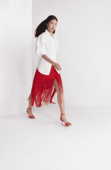 Devil Wears Prada Scoop Collection Women's and Women's Plus Fringe Skirt, Sizes 0-26W