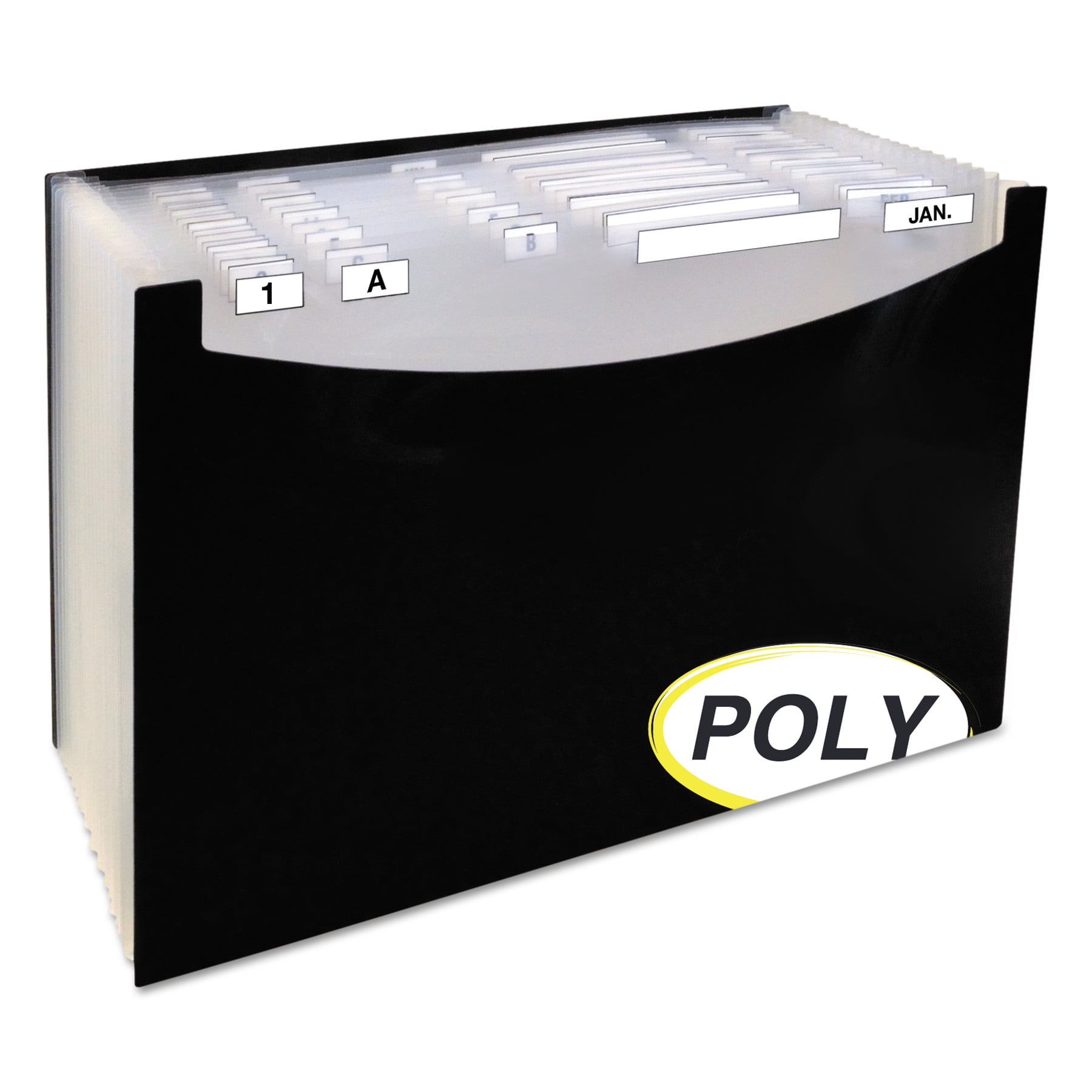 C-Line 21-Pocket Stand-Up Design Expanding File, 12' Exp, Legal, 15 x 9 1/4, Black -CLI48221