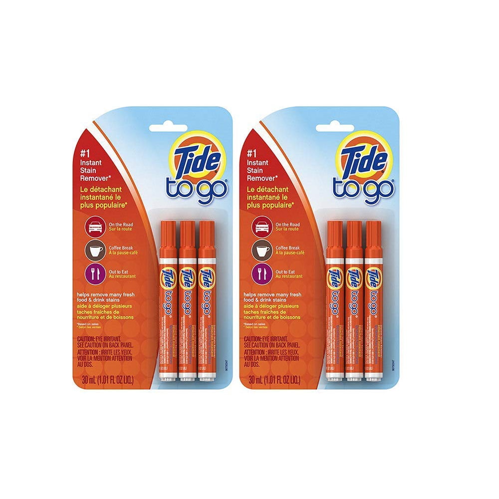 Tide to Go Instant Stain Remover Liquid Pen, 3 Count (2 Packages