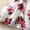 thumbnail image 5 of MEZZALL Girls Summer Dresses Flutter Sleeve Floral Print Dress With Belt Set Casual Outfits For Toddler Kids Boho Clothing, 5 of 9