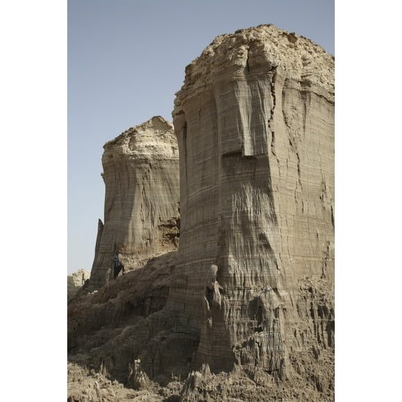 February 10, 2008 - Dallol geothermal area, salt canyons made of layers of halite and gypsum, Danakil Depression, Ethiopia Poster Print (23 x 34)