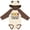 Natural & Brown w Ears, variant on Inktastic Future Robotics Engineer Boys or Girls Long Sleeve Baby Bodysuit