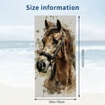 thumbnail image 3 of PHYHOO Animal Horse Microfiber Beach Towel, Watercolor Horse Large Oversized Beach Towel Lightweight Quick Dry Soft Absorbent Bath Towel, Sand Free Towel for Swimming Travel Sports 30x60in, 3 of 8