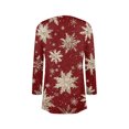 thumbnail image 6 of Women's Fashion Christmas Print Jacket, Long Sleeve Casual Cardigan Coat for Everyday Wear and Comfortable Outfits,Red,XL, 6 of 6