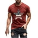 thumbnail image 2 of Tops para hombre, blusas y camisas de cuello redondo y manga corta para hombre, camiseta de cuello redondo y manga corta con estampado de la bandera del Día de la Independencia de Estados Unidos para, 2 of 5