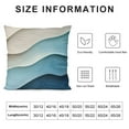 thumbnail image 5 of COMIO  Pillow Covers Teal Blue Modern Geometric Throw Pillow Covers Brown Abstract Ocean Wave Square Pillowcases Cushion Cover for Sofa Couch Bed, 5 of 5