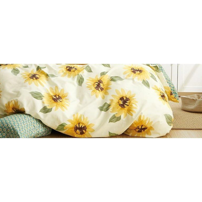 Say Yes Bedding Mia Sunflower 100 Cotton Comforter Set Fluffy