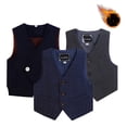 thumbnail image 4 of MXIEZI Kids Boys Formal Suit Vest Toddler Baby Classic Lapel Dress Waistcoat Vest for Wedding Party 2-15T, 4 of 5