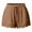 Khaki, variant on Ierhent Womens Shorts Womens Sequin Shorts High Waist Elastic Straight Leg Sparkle Casual Shorts for Women Trendy Black,3XL