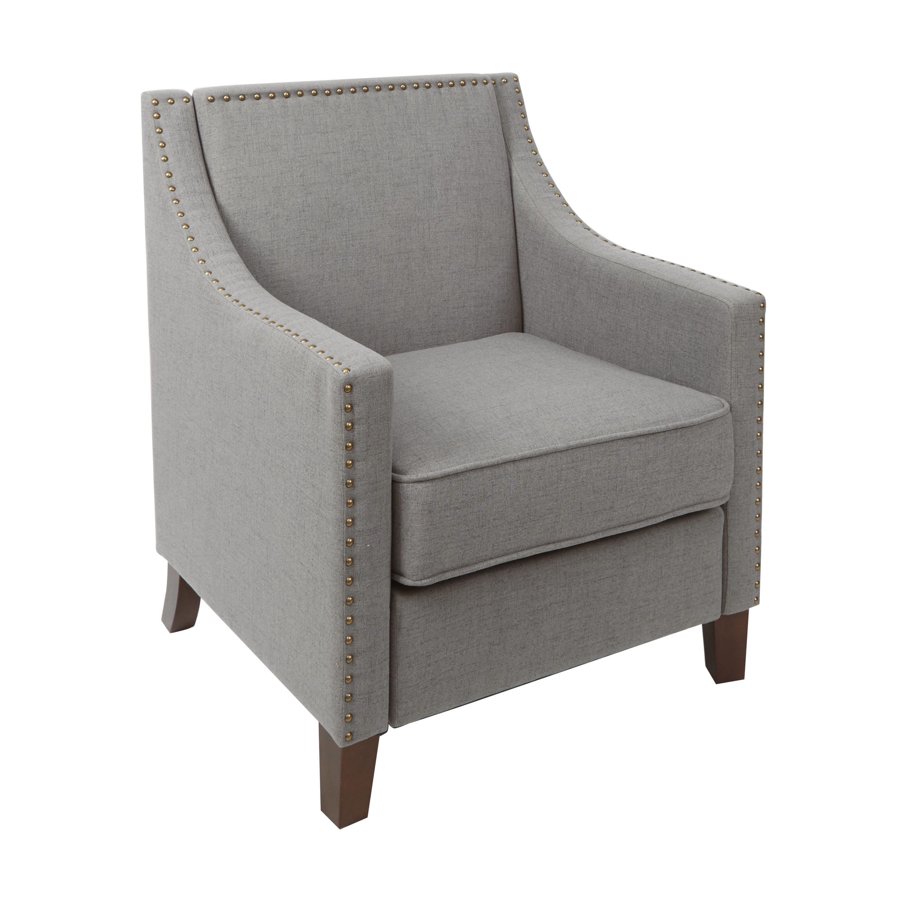 Stevenson Sloped Arm Upholstered Club Chair with Nailhead Trim