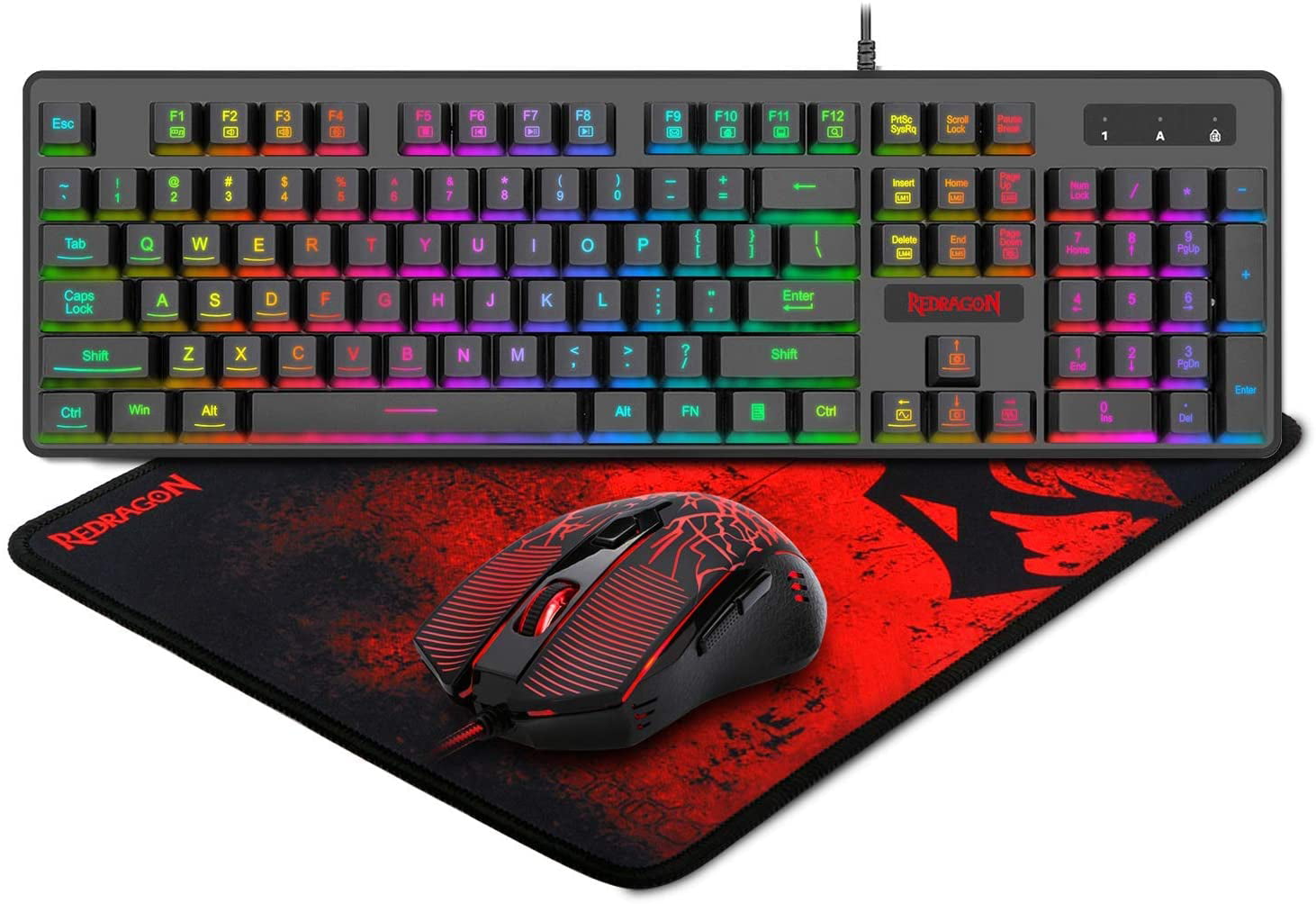 Gaming Keyboard and Mouse Combo Large Mouse Mechanical Feel RGB Backlit 3200 DPI Mouse for Windows PC (Keyboard Mousepad Set) - Walmart.com