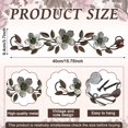 thumbnail image 2 of Metal Flower Wall Decor Vintage Spring Metal Flower Wrought Iron Scroll Sculpture 15.7''x3.7'' Farmhouse Leaf Wall Decor with Nails for Summer Bedroom Kitchen Indoor Outdoor, 2 of 6