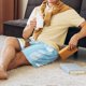 thumbnail image 5 of Balery Funny Cat Taking a Bath Pantalones cortos de pijama de punto de algodón para hombre con cinturilla y bolsillos-4X-Large, 5 of 6