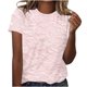 thumbnail image 1 of Tops de Ajuste Suelto para las Mujeres Retro Impreso Cuello Redondo Manga Corta, Camiseta de Poliéster Casual, 1 of 4