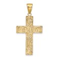thumbnail image 4 of 14k Yellow Gold Nugget Cross Necklace Charm Pendant Religious Latin, 4 of 8