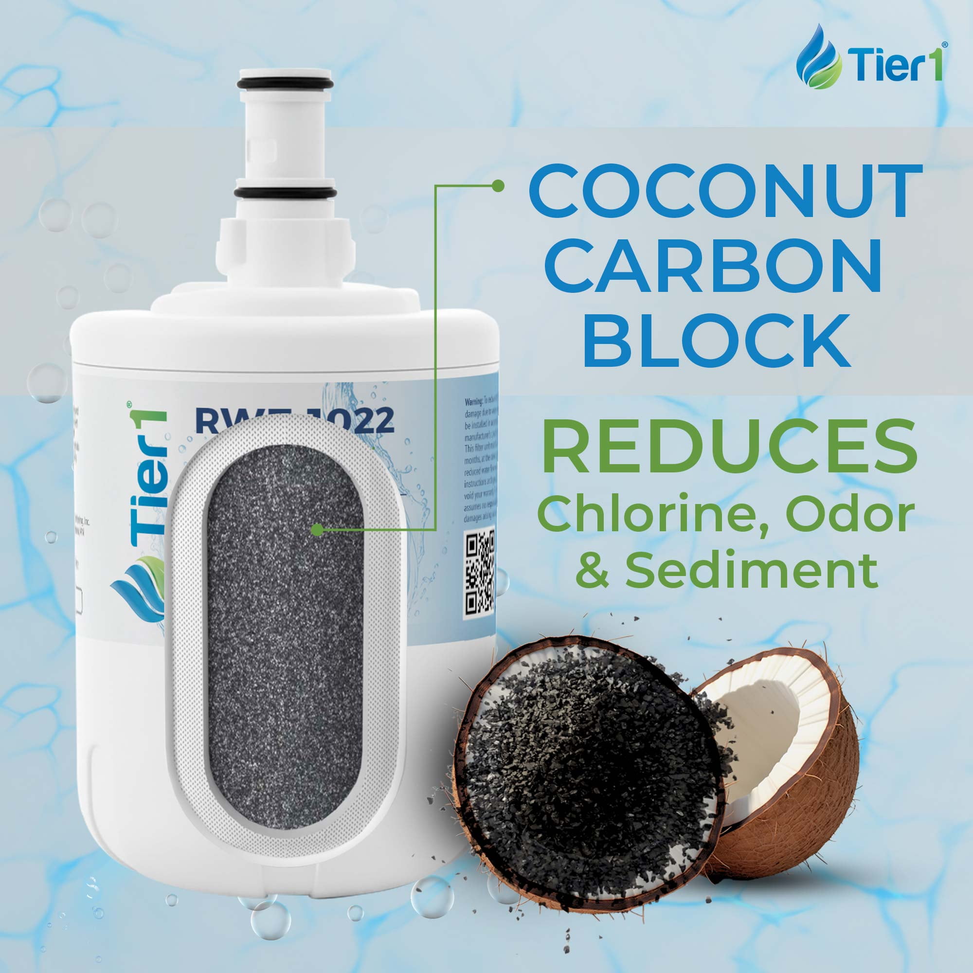 Tier1 RWF1022 8171413 Refrigerator Water Filter | Replacement for Kenmore 9002, EDR8D1, 469002, 8171414, WF286 | Fridge Filter - Up to 18 Months Supply | Easy Install | Great Tasting Water (3-pk)
