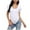 White, variant on LOVZFMLL Fashion Women Round Neck Short Sleeve Pleated Solid Bodysuit Blouses Black L