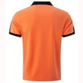 thumbnail image 3 of UVEASISHA Golf Polo for Men Big and Tall,Men Golf Polo Shirts Short Sleeve Plain Dry Fit Moisture Wicking 4-Way Stretch Summer Athletic Polo Shirts,Orange L, 3 of 4