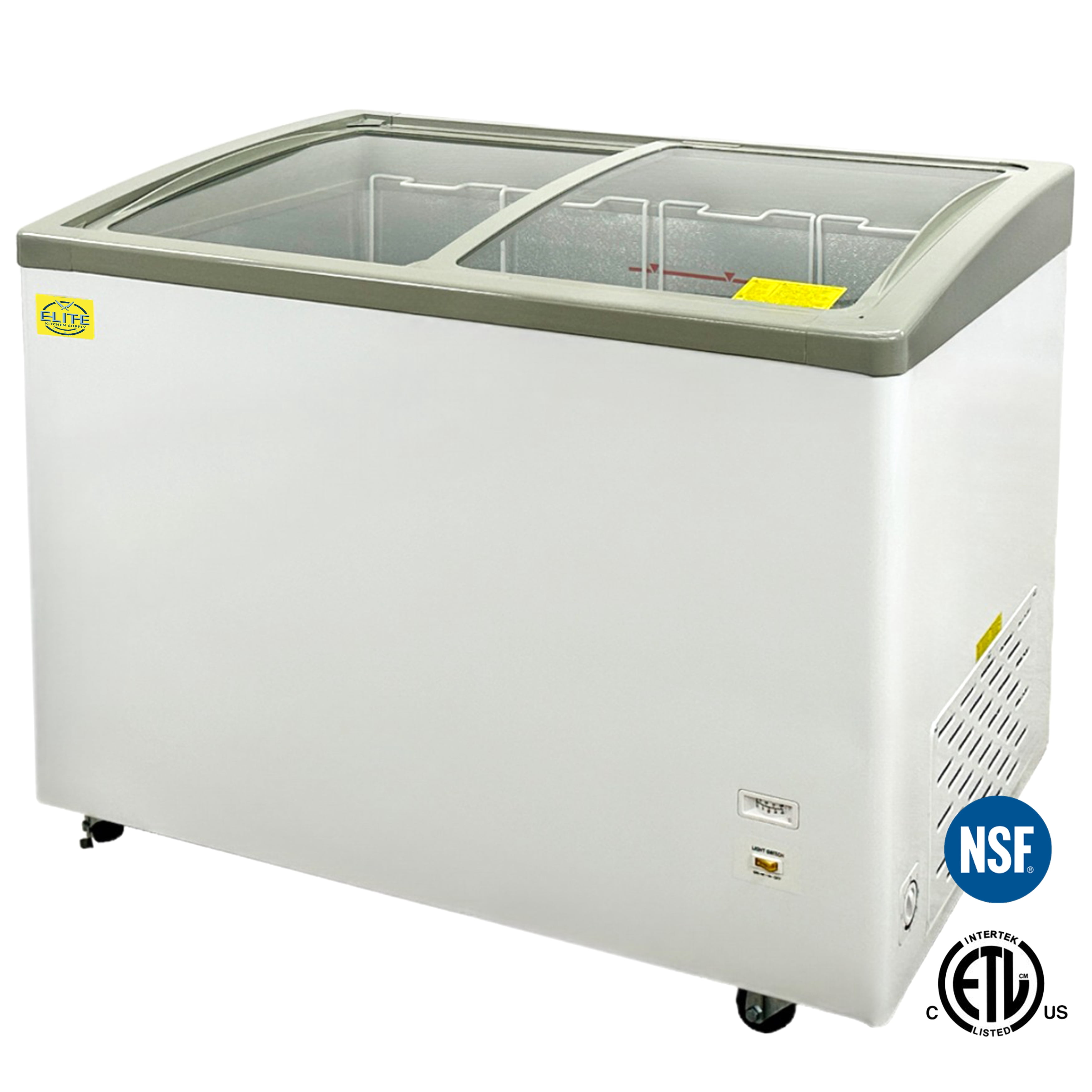 41 in.  Ice Cream Chest Freezer, Commercial Ice Cream Display Freezer - 12 Cu. ft