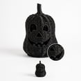 thumbnail image 5 of Yashow Elite Halloween Decorative Seagrass Pumpkin Set, Black Woven Rattan Pumpkin Ornament, Rustic Fall Tabletop Centerpiece for Home Party Shelf Mantel Decor, 5 of 14