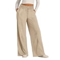 thumbnail image 3 of Women's Breathable High Waist Exercise Trousers Wide Legged Design Stretchable Pants For Pilates Running Daily Wear, 3 of 8