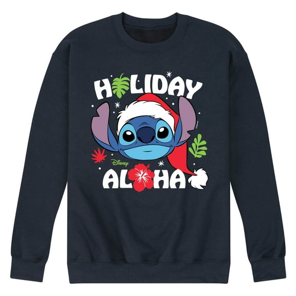 Lilo & Stitch - Holiday Aloha - Men's Crew Neck Fleece Pullover