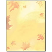 Golden Fall Leaves Stationery - 80 Sheets - Great for Fall, Halloween, or Thanksgiving Events