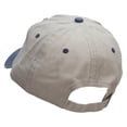 thumbnail image 3 of Hooked Heart Embroidered Pigment Dyed Wash Cap - Beige Navy OSFM, 3 of 5