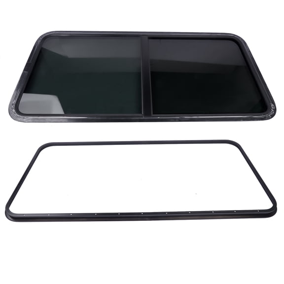 GELUOXI 48" Width X 22" Height Horizontal Slider RV Window Cargo Trailer W/ Screen