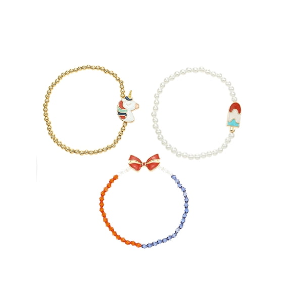 Way to Celebrate Americana Patriotic Charm Bracelet Set