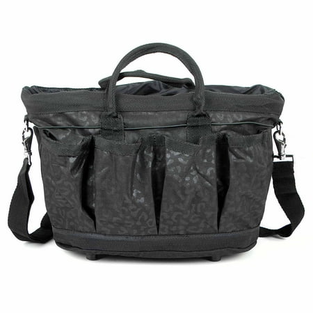 Jeffers Poplar Head Grooming Bag  Horse Grooming Organizer Tote with Pockets for Brushes  Tools  Clippers  Shampoo  Detangler  Stable Barn Kit Carrier for Horses  Pets  Livestock  Covert Cheetah