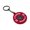 Red, variant on Athletic Training Key Accessory Flexible Rubber Barbell 45lb Plate Markings Keychain Everyday Use Keyring