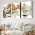 thumbnail image 4 of Japanese Scenery Art Floral Print Ink Painting Boat Bird Canvas Posters Asian Decor Japanese Wall Art for Living Room Bedroom Decoration, 4 of 6