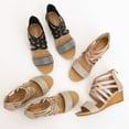 thumbnail image 3 of LEEy-World Chaussures pour Femmes Sandales Habillées à Talon Compensé Bas Sandales Confortables à Plateforme, 3 of 5