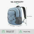 thumbnail image 3 of WATERFLY Unisex 12L Small Drawstring Lightweight Travel Hiking Backpack Daypack,Blue, 3 of 7