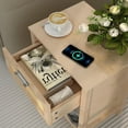 thumbnail image 6 of Small Rattan Nightstand, Boho Bedside Table,End Table with Drawer, Rattan Furniture,Rattan Nightstand with Boho Desk for Living Room,Bedroom,Small Space Natural, 6 of 8