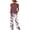 #0289-Wine, variant on Women's Loungewear Sets Botanical Print Twist Front Short Sleeve Top And Wide Leg Pants Two Piece Outfits Daily Wear Lightweight Breathable Loose Fit Sets Gift