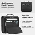 thumbnail image 5 of MoKo Zipper Binder, 3 Inch 3 D-Ring 700 Sheets Capacity Multi-Pocket Organizer with Shoulder Strap & Handle, School Supplies,Black, 5 of 8