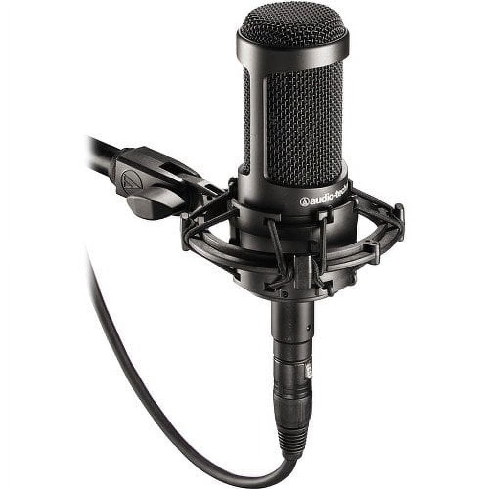 Audio-Technica AT2035 Cardioid Condenser Microphone with MBA38 Microphone Boom Arm, Pop Filter and XLR-XLR Cable